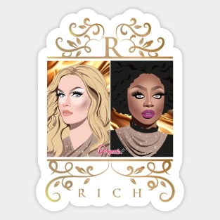 Blair and Mayhem from Drag Race Sticker